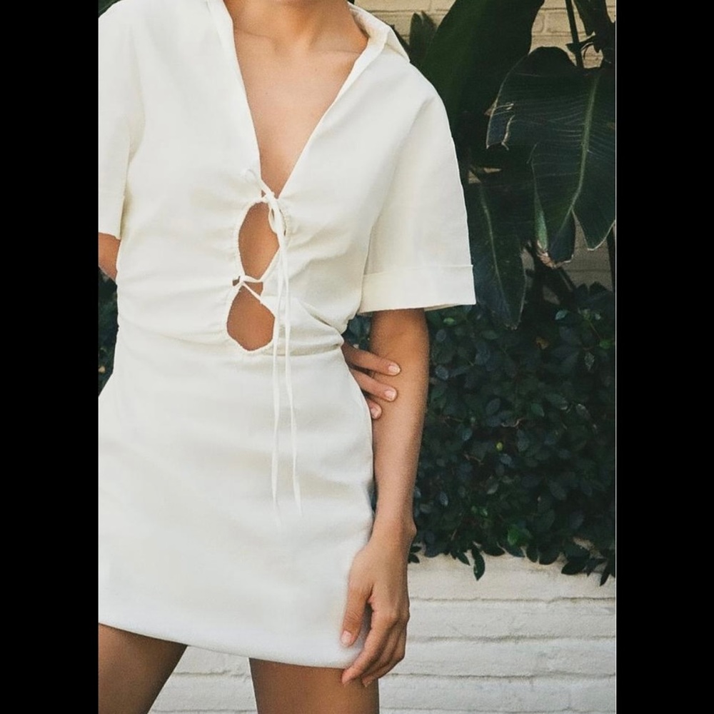 white Zara dress